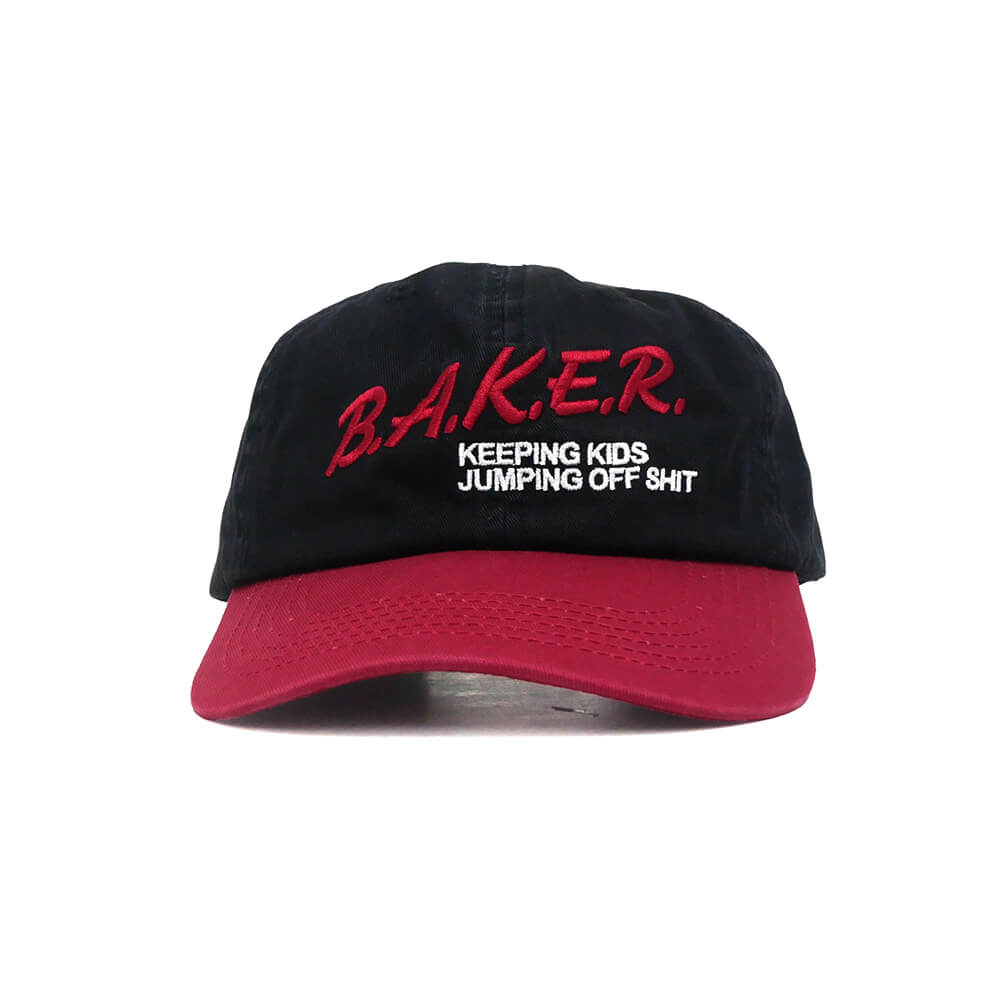  BAKER CAP ベイカー キャップ NARC DAD SNAPBACK BLACK/RED スケートボード スケボー 1