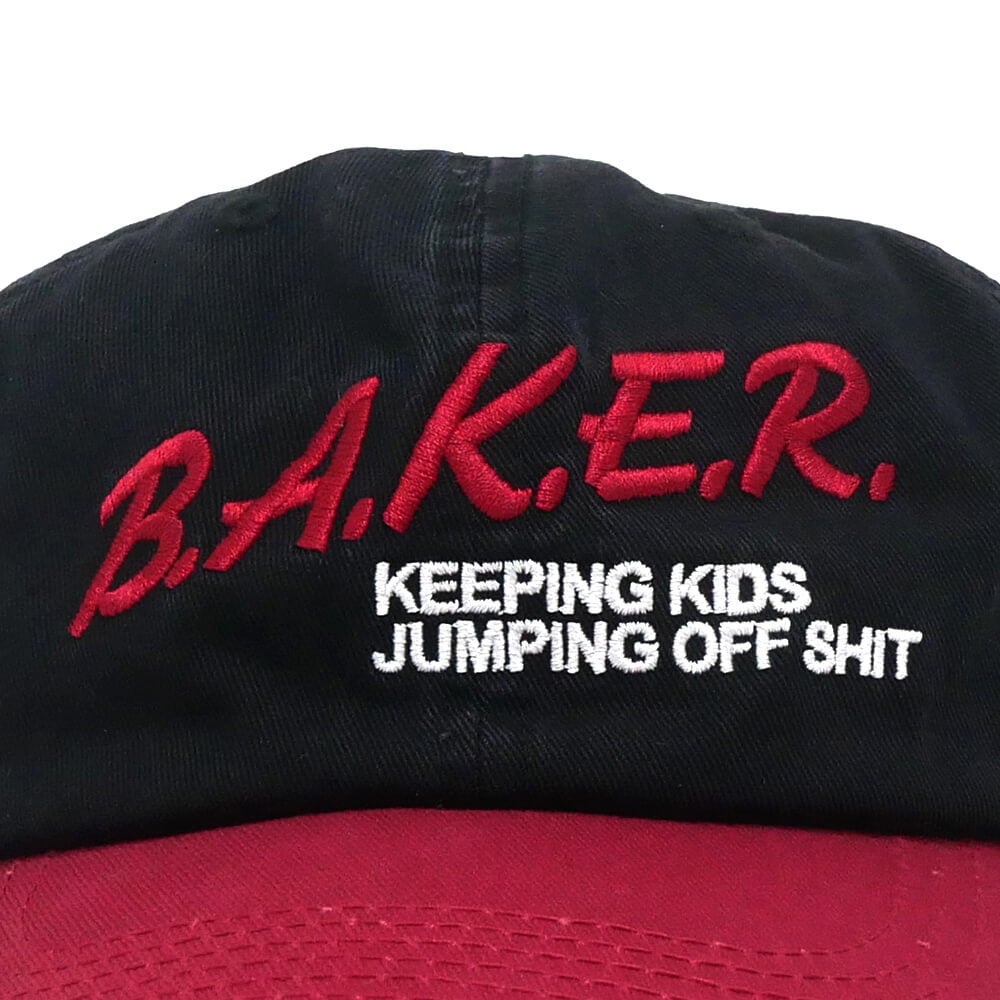  BAKER CAP ベイカー キャップ NARC DAD SNAPBACK BLACK/RED スケートボード スケボー 4