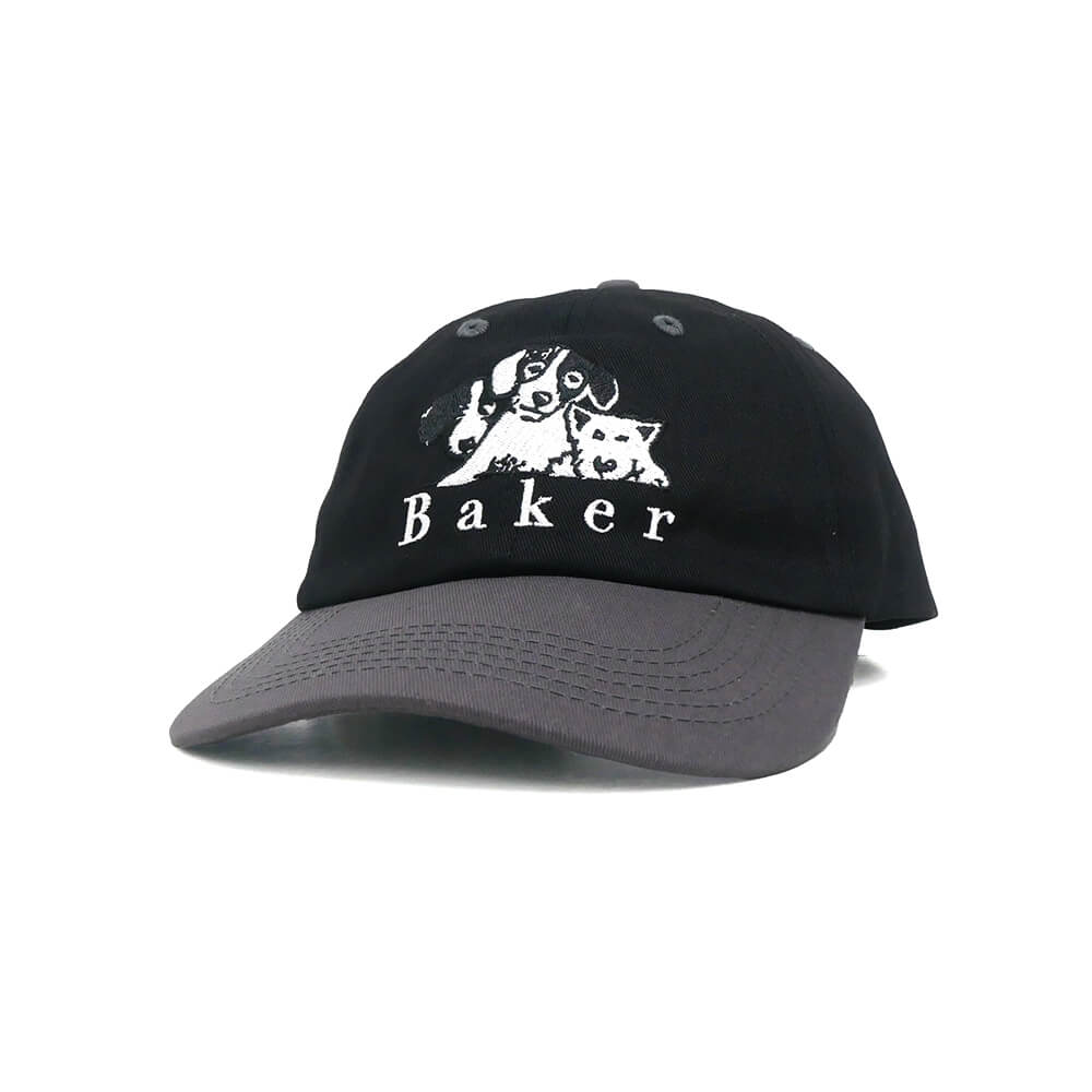 BAKER CAP ベイカー キャップ WHERE MY DOGS AT? SNAPBACK BLACK/GREY スケートボード スケボー 