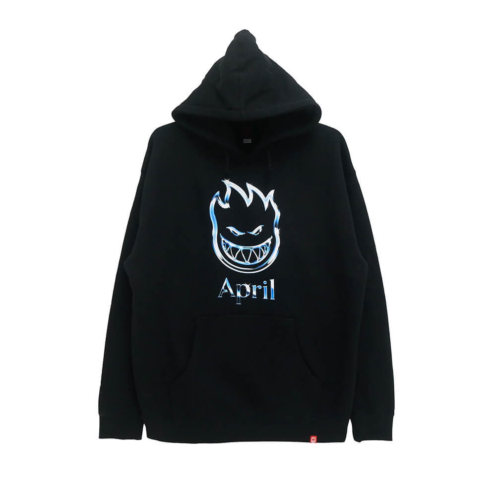 SPITFIRE HOOD スピットファイヤー パーカー SF x APRIL CHROME BIGHEAD BLACK スケートボード スケボー 