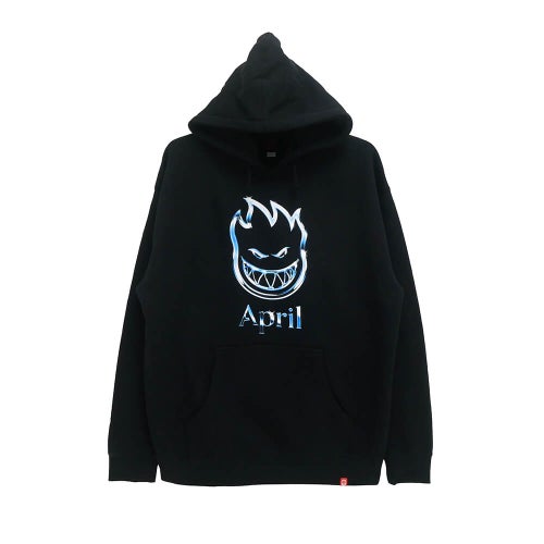 SPITFIRE HOOD スピットファイヤー パーカー SF x APRIL CHROME BIGHEAD BLACK スケートボード スケボー 