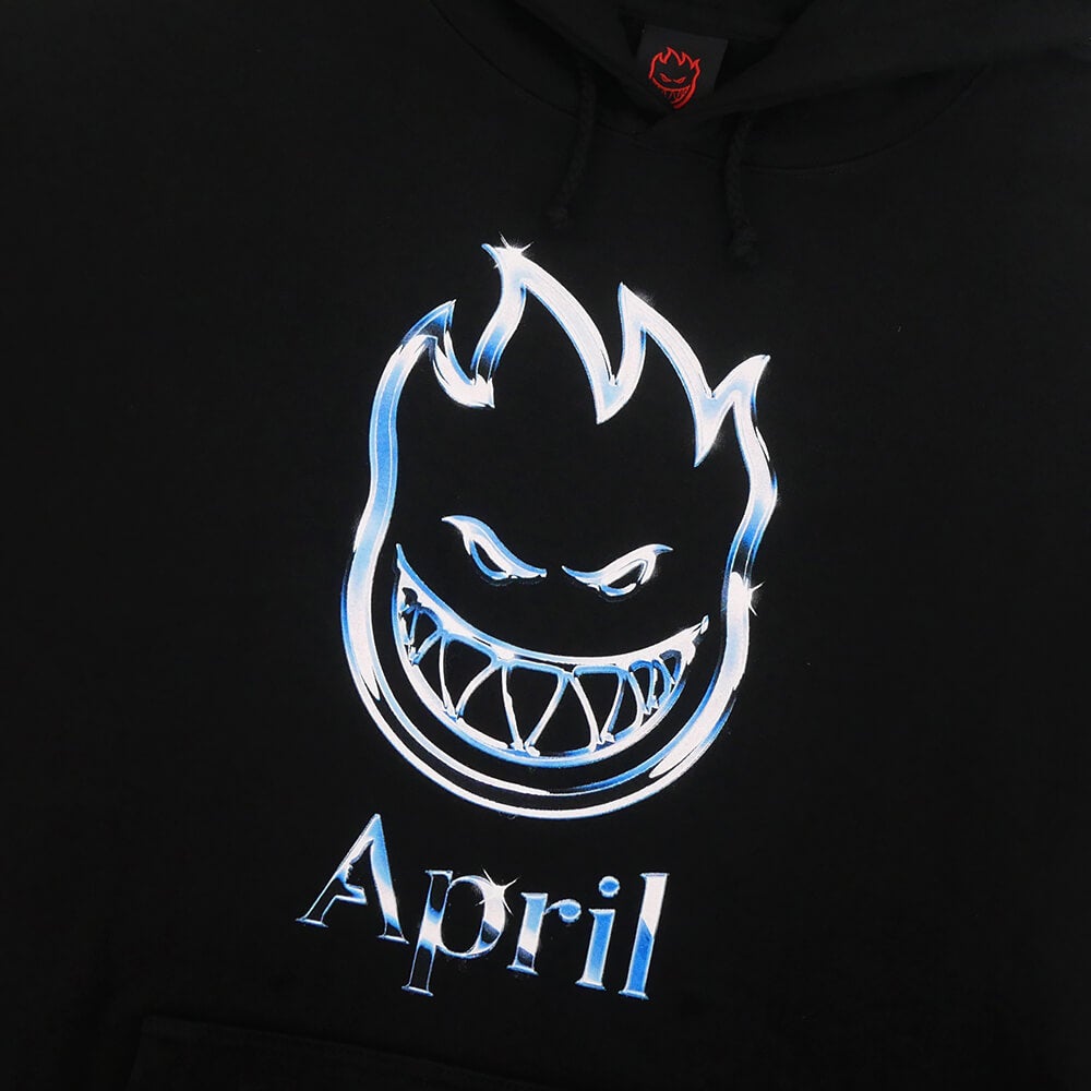 SPITFIRE HOOD スピットファイヤー パーカー SF x APRIL CHROME BIGHEAD BLACK スケートボード スケボー 1