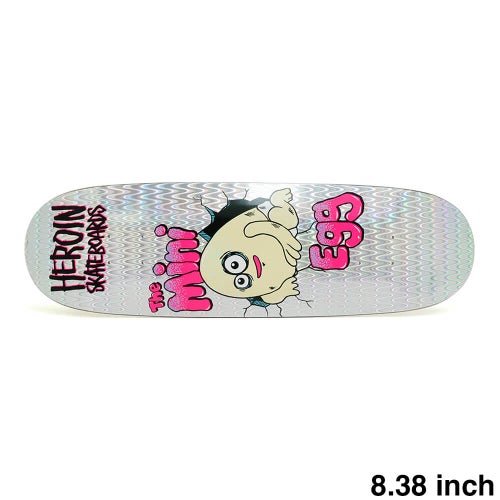 HEROIN DECK ヘロイン デッキ TEAM MINI EGG HOLOGRAPHIC FOIL 8.38 スケートボード スケボー 1
