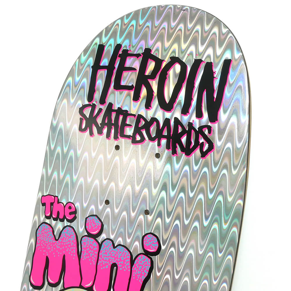 HEROIN DECK ヘロイン デッキ TEAM MINI EGG HOLOGRAPHIC FOIL 8.38 スケートボード スケボー 4