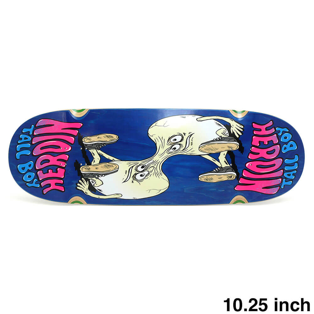 HEROIN DECK ヘロイン デッキ TEAM MERGED TALL BOY 10.25 WHEEL WELLS スケートボード スケボー 1