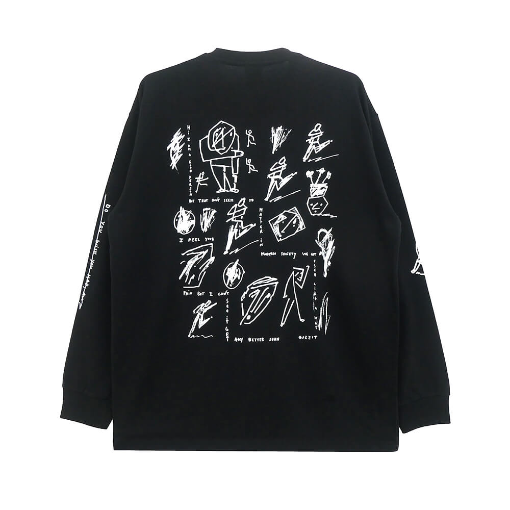 POLAR LONG SLEEVE ポーラー ロングスリーブTシャツ SAD AT TIMES BLACK スケートボード スケボー 