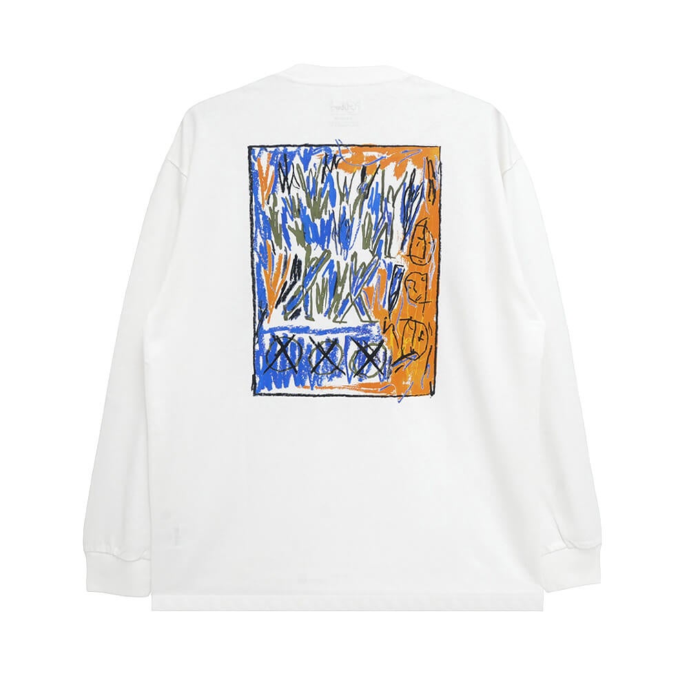 POLAR LONG SLEEVE ポーラー ロングスリーブTシャツ CAMPFIRE WHITE スケートボード スケボー 