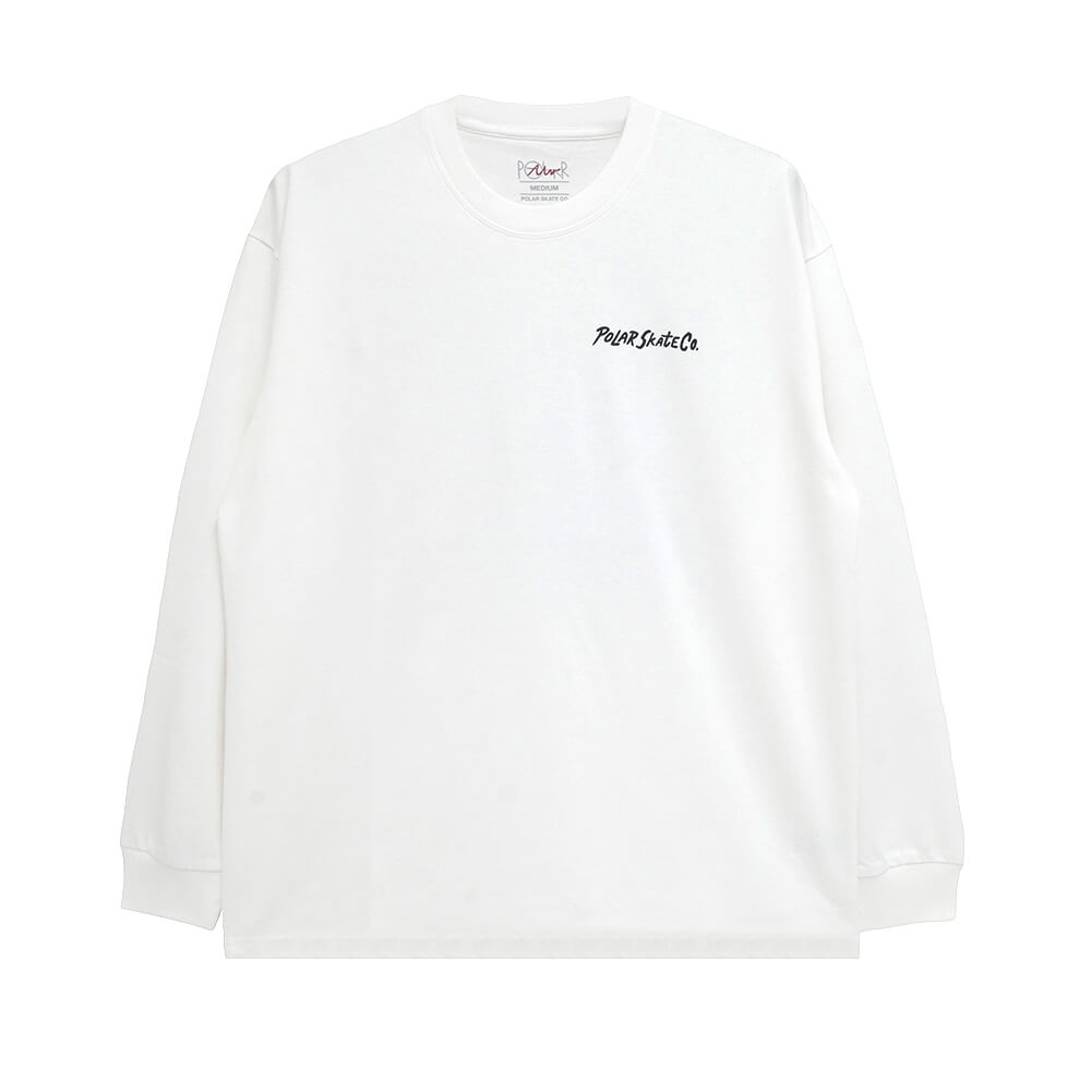 POLAR LONG SLEEVE ポーラー ロングスリーブTシャツ CAMPFIRE WHITE スケートボード スケボー 1