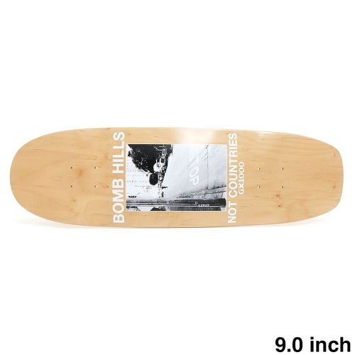 GX1000 DECK ジーエックス1000 デッキ TEAM BOMB HILLS NOT COUNTRIES CRUISER NATURAL 9.0 スケートボード スケボー 1