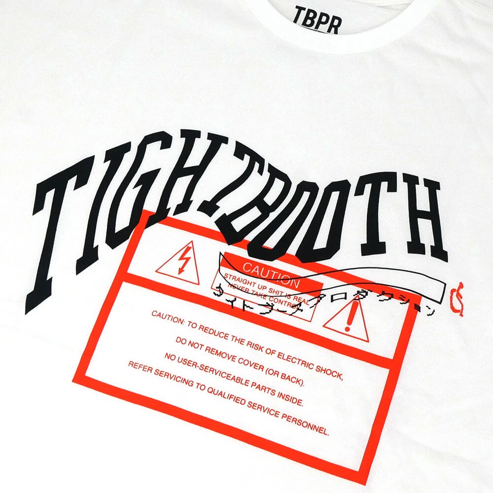 TIGHTBOOTH（TBPR）T-SHIRT タイトブース Tシャツ ACID LOGO WHITE スケートボード スケボー 01