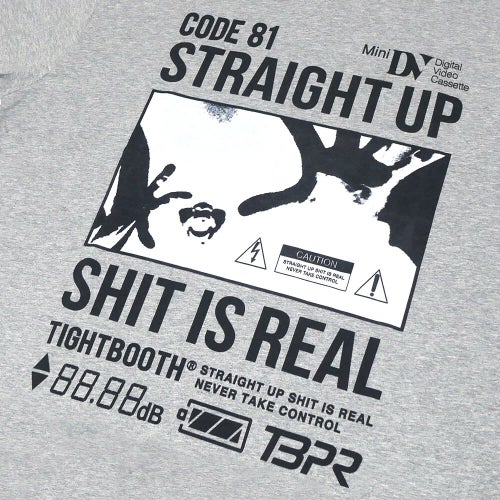 TIGHTBOOTH（TBPR）T-SHIRT タイトブース Tシャツ VISIBLE HUMAN GREY スケートボード スケボー 01