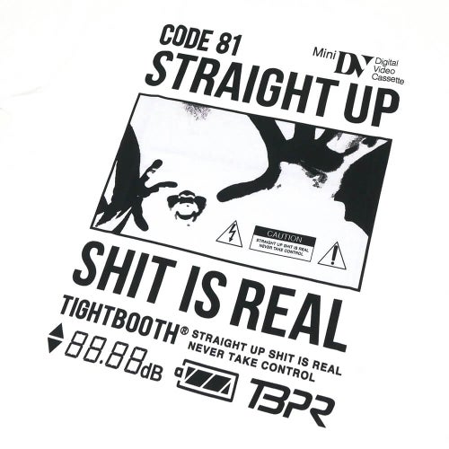 TIGHTBOOTH（TBPR）T-SHIRT タイトブース Tシャツ VISIBLE HUMAN WHITE スケートボード スケボー 01