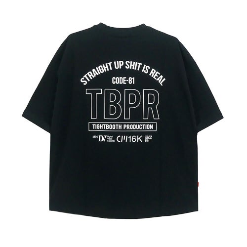 TIGHTBOOTH（TBPR）T-SHIRT タイトブース Tシャツ STRAIGHT UP BLACK スケートボード スケボー