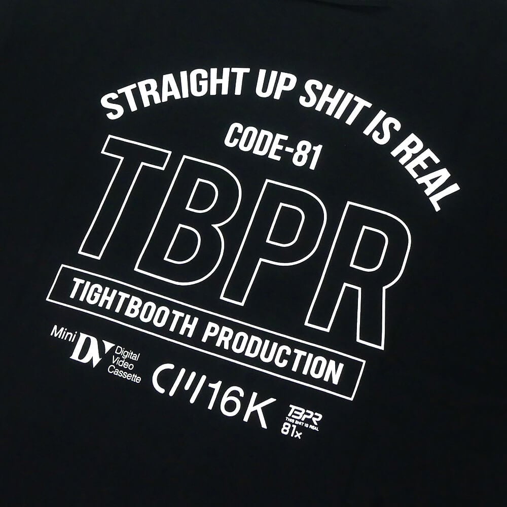 TIGHTBOOTH（TBPR）T-SHIRT タイトブース Tシャツ STRAIGHT UP BLACK スケートボード スケボー 04