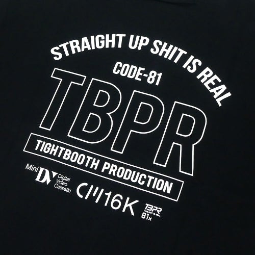 TIGHTBOOTH（TBPR）T-SHIRT タイトブース Tシャツ STRAIGHT UP BLACK スケートボード スケボー 04