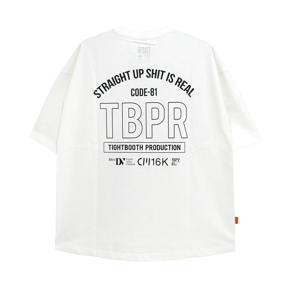 TIGHTBOOTH（TBPR）T-SHIRT タイトブース Tシャツ STRAIGHT UP WHITE スケートボード スケボー