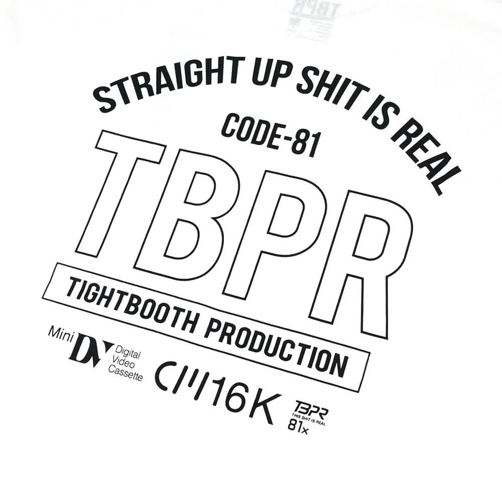 TIGHTBOOTH（TBPR）T-SHIRT タイトブース Tシャツ STRAIGHT UP WHITE スケートボード スケボー 04
