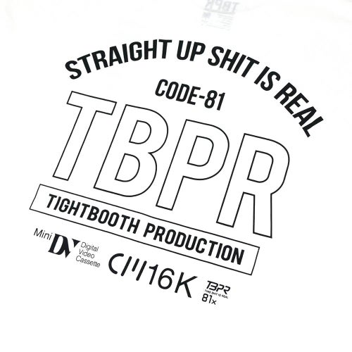 TIGHTBOOTH（TBPR）T-SHIRT タイトブース Tシャツ STRAIGHT UP WHITE スケートボード スケボー 04