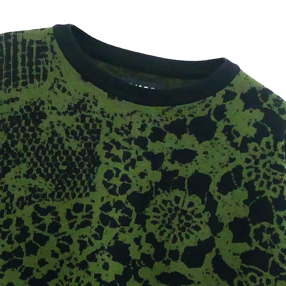 GX1000 SWEATER ジーエックス1000 セーター JACQUARD KNIT SWEATER LACED GREEN/BLACK スケートボード スケボー 01