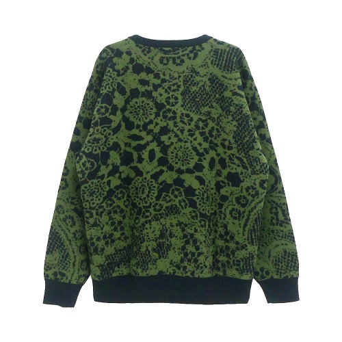 GX1000 SWEATER ジーエックス1000 セーター JACQUARD KNIT SWEATER LACED GREEN/BLACK スケートボード スケボー 02