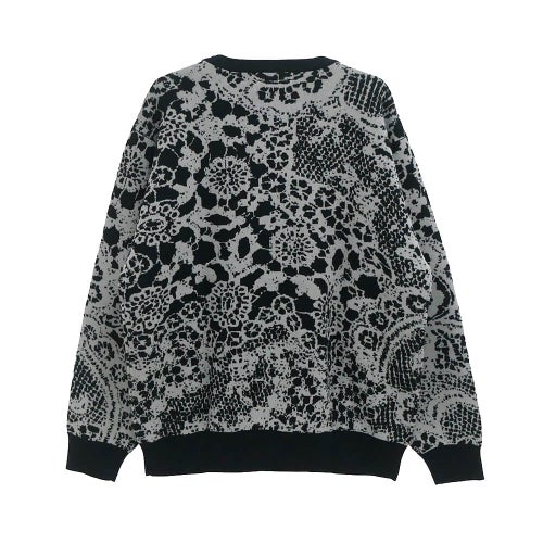 GX1000 SWEATER ジーエックス1000 セーター JACQUARD KNIT SWEATER LACED GREY/BLACK スケートボード スケボー 02
