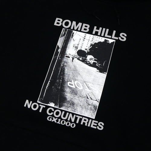 GX1000 HOOD ジーエックス1000 パーカー BOMB HILLS SK8 FIT BLACK/GREY スケートボード スケボー 01