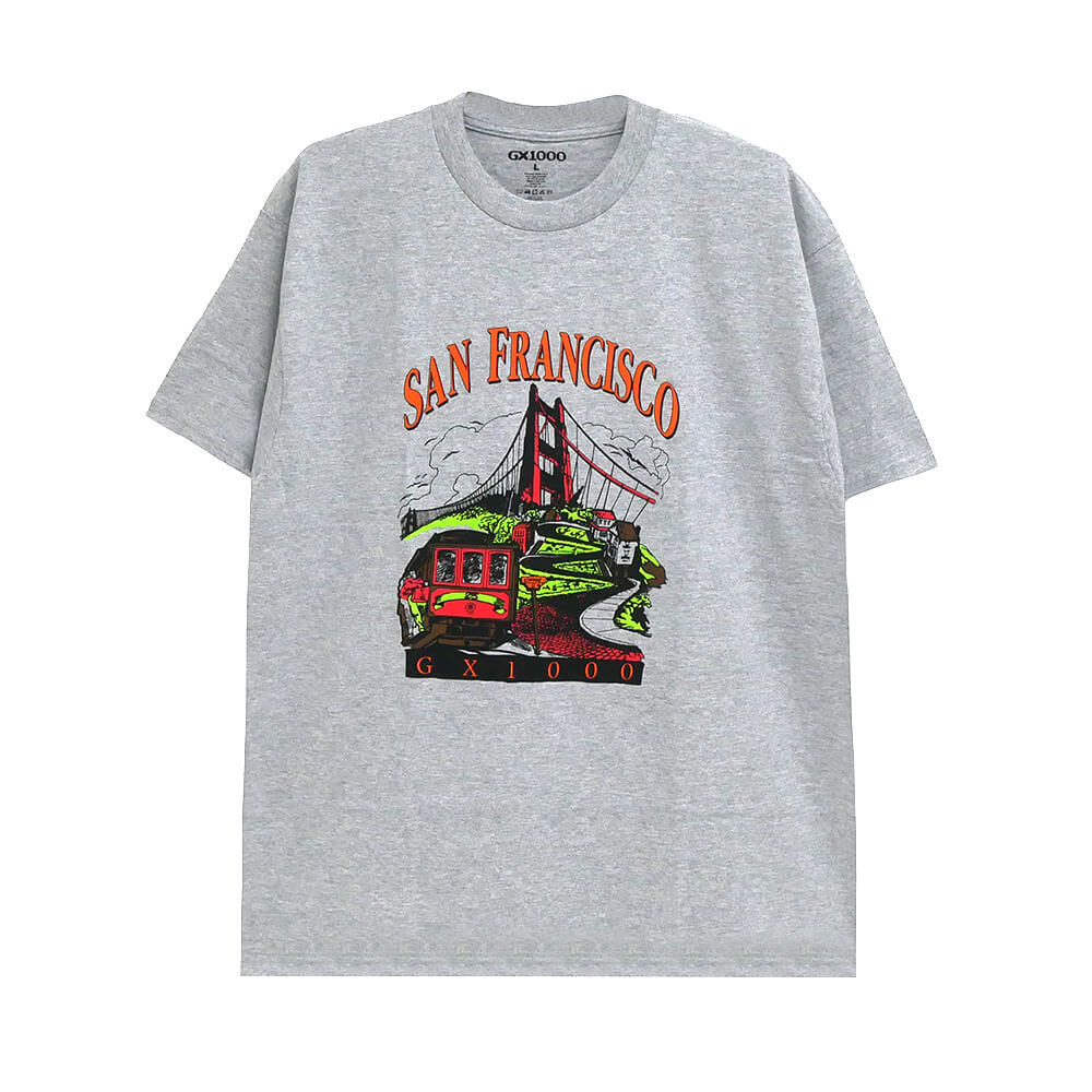 GX1000 T-SHIRT ジーエックス1000 Tシャツ TOURIST GREY スケートボード スケボー