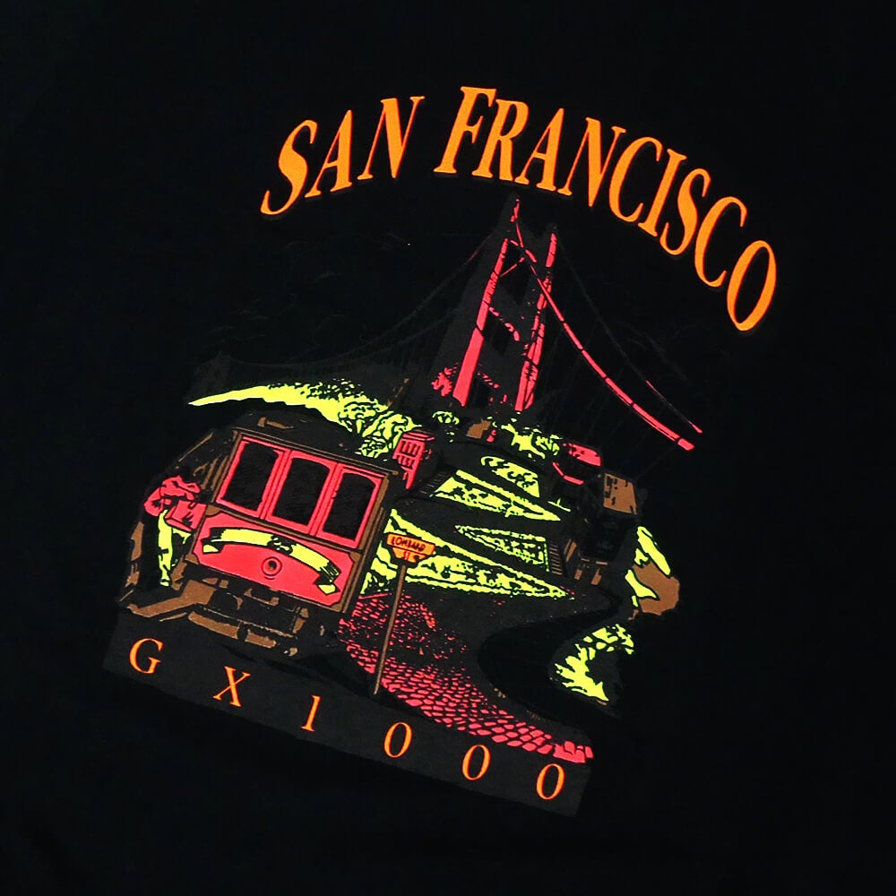 GX1000 T-SHIRT ジーエックス1000 Tシャツ TOURIST BLACK スケートボード スケボー 01