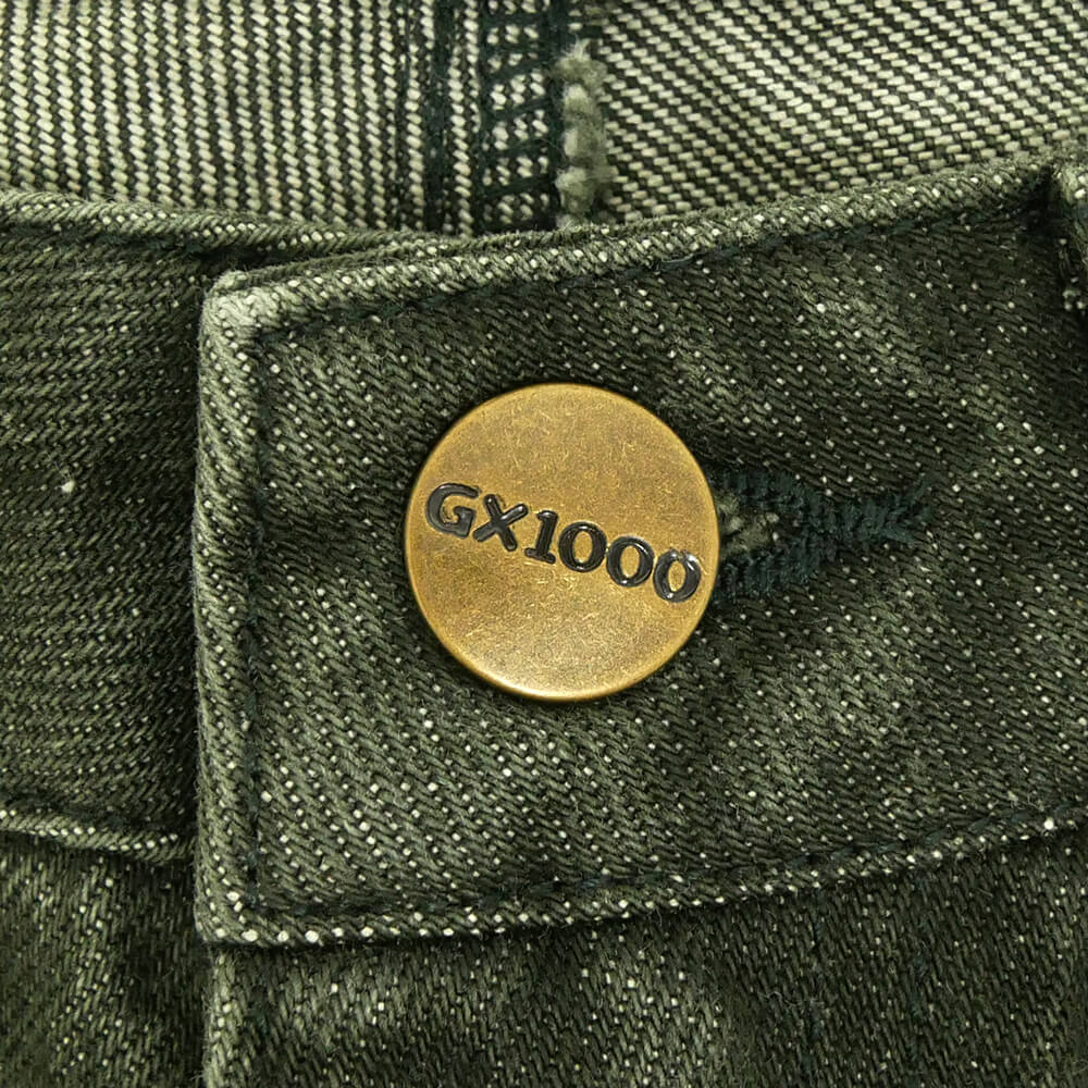 GX1000 PANTS ジーエックス1000 パンツ ジーンズ BAGGY DARK GREEN スケートボード スケボー 02