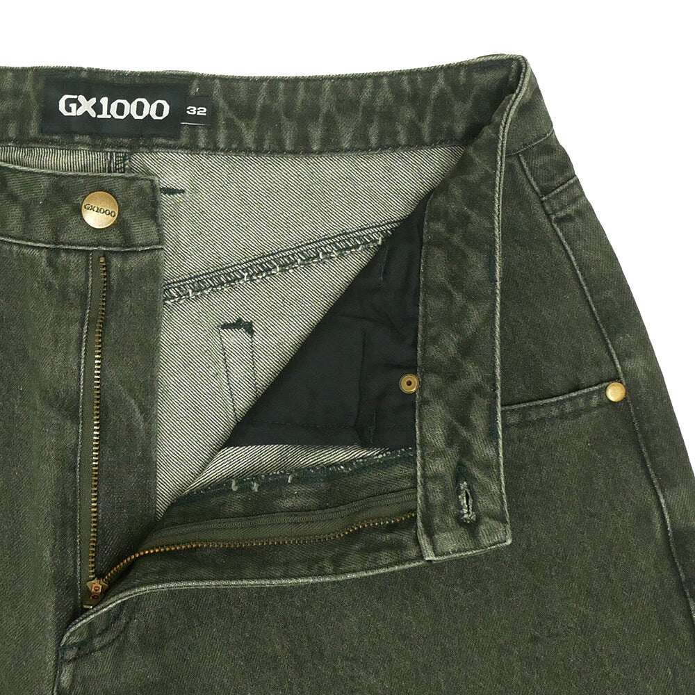 GX1000 PANTS ジーエックス1000 パンツ ジーンズ BAGGY DARK GREEN スケートボード スケボー 03