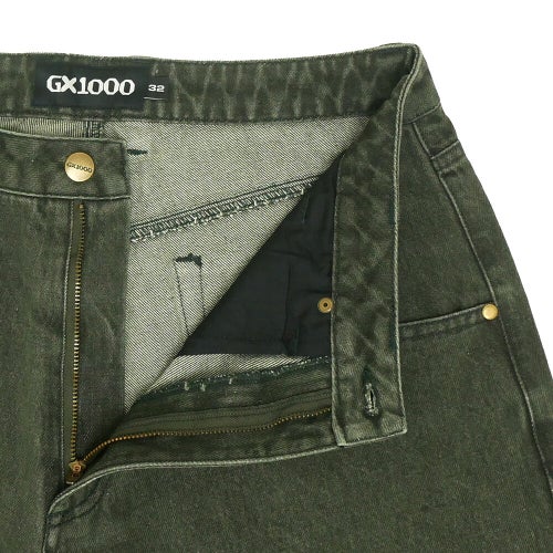 GX1000 PANTS ジーエックス1000 パンツ ジーンズ BAGGY DARK GREEN スケートボード スケボー 03