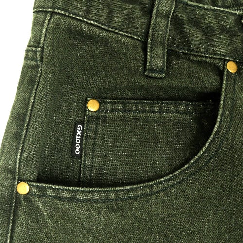 GX1000 PANTS ジーエックス1000 パンツ ジーンズ BAGGY DARK GREEN スケートボード スケボー 07