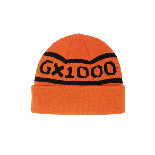 GX1000 KNITCAP ジーエックス1000 ニットキャップ OG LOGO BEANIE ORANGE/BLACK スケートボード スケボー