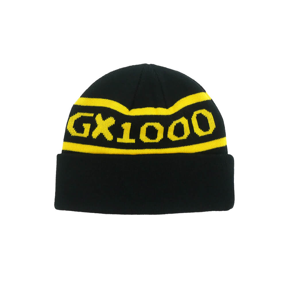 GX1000 KNITCAP ジーエックス1000 ニットキャップ OG LOGO BEANIE BLACK/YELLOW スケートボード スケボー