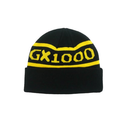 GX1000 KNITCAP ジーエックス1000 ニットキャップ OG LOGO BEANIE BLACK/YELLOW スケートボード スケボー