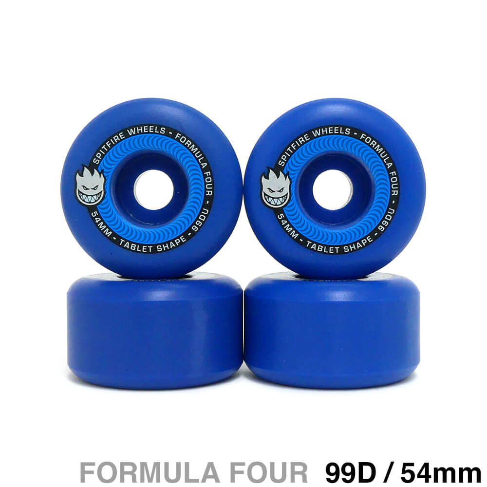 SPITFIRE WHEEL スピットファイヤー ウィール FORMULA FOUR（F4）99D TABLETS アイスブルー 54mm スケートボード スケボー 1