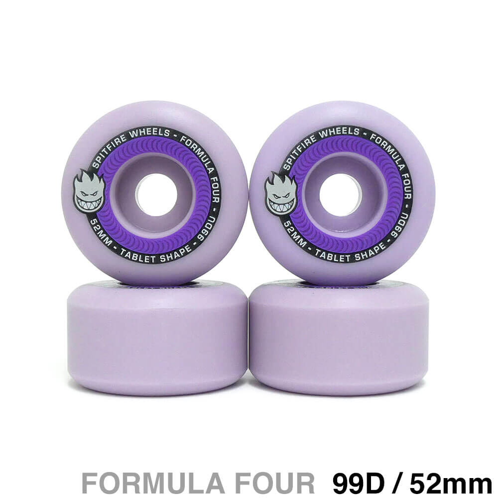 SPITFIRE WHEEL スピットファイヤー ウィール FORMULA FOUR（F4）99D TABLETS ラベンダー 52mm スケートボード スケボー 1