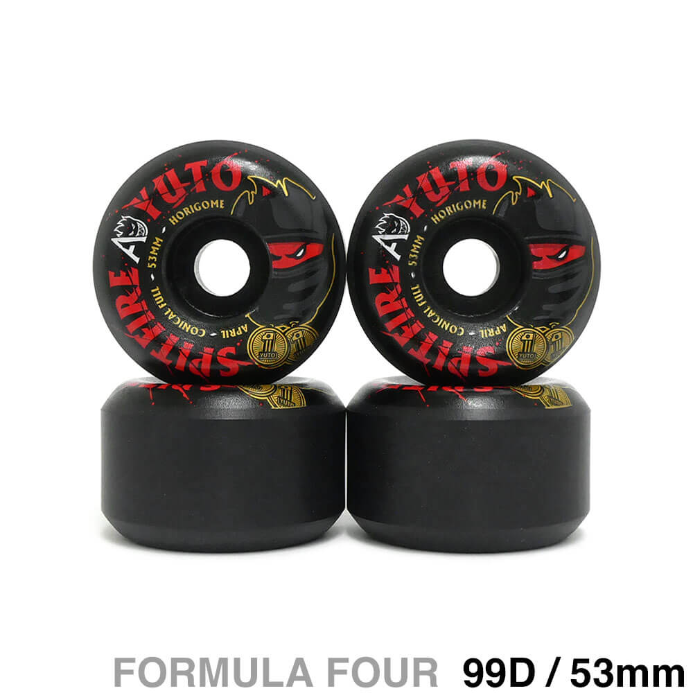 SPITFIRE WHEEL スピットファイヤー ウィール FORMULA FOUR（F4）99D CONICAL FULL SPITFIRE X APRIL YUTO HORIGOME 黒 53mm スケートボード スケボー 1