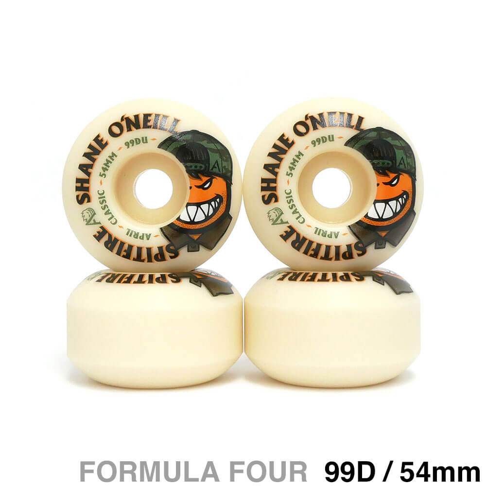 SPITFIRE WHEEL スピットファイヤー ウィール FORMULA FOUR（F4）99D CLASSIC SPITFIRE X APRIL SHANE O’NEILL 54mm スケートボード スケボー 1