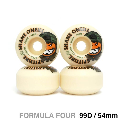 SPITFIRE WHEEL スピットファイヤー ウィール FORMULA FOUR（F4）99D CLASSIC SPITFIRE X APRIL SHANE O’NEILL 54mm スケートボード スケボー 1