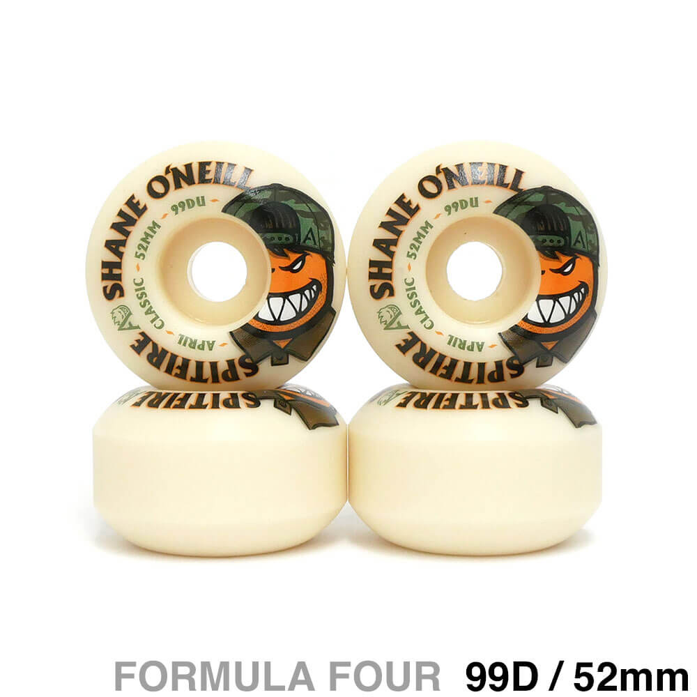 SPITFIRE WHEEL スピットファイヤー ウィール FORMULA FOUR（F4）99D CLASSIC SPITFIRE X APRIL SHANE O’NEILL 52mm スケートボード スケボー 1