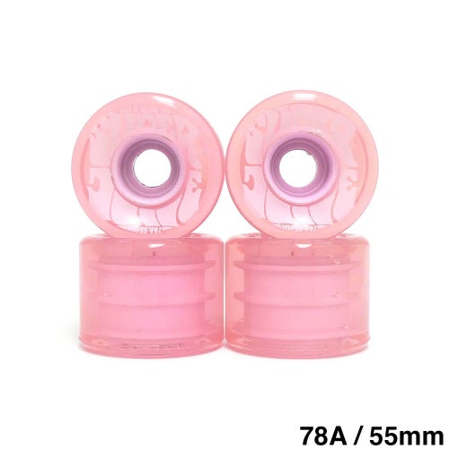 OJ WHEEL オージェー ソフトウィール（クルーザー）MINI SUPER JUICE（78A）BUBBLE GUM TRANSPARENT ピンク 55mm スケートボード スケボー 1