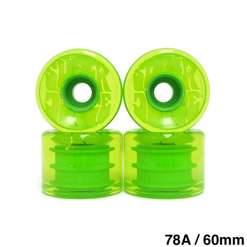 OJ WHEEL オージェー ソフトウィール（クルーザー）SUPER JUICE（78A）BUBBLE GUM TRANSPARENT 緑 60mm スケートボード スケボー 1