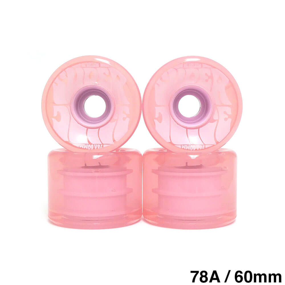 OJ WHEEL オージェー ソフトウィール（クルーザー）SUPER JUICE（78A）BUBBLE GUM TRANSPARENT ピンク 60mm スケートボード スケボー 1