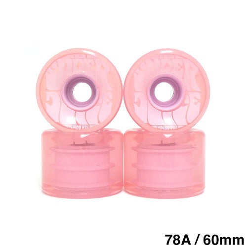 OJ WHEEL オージェー ソフトウィール（クルーザー）SUPER JUICE（78A）BUBBLE GUM TRANSPARENT ピンク 60mm スケートボード スケボー 1