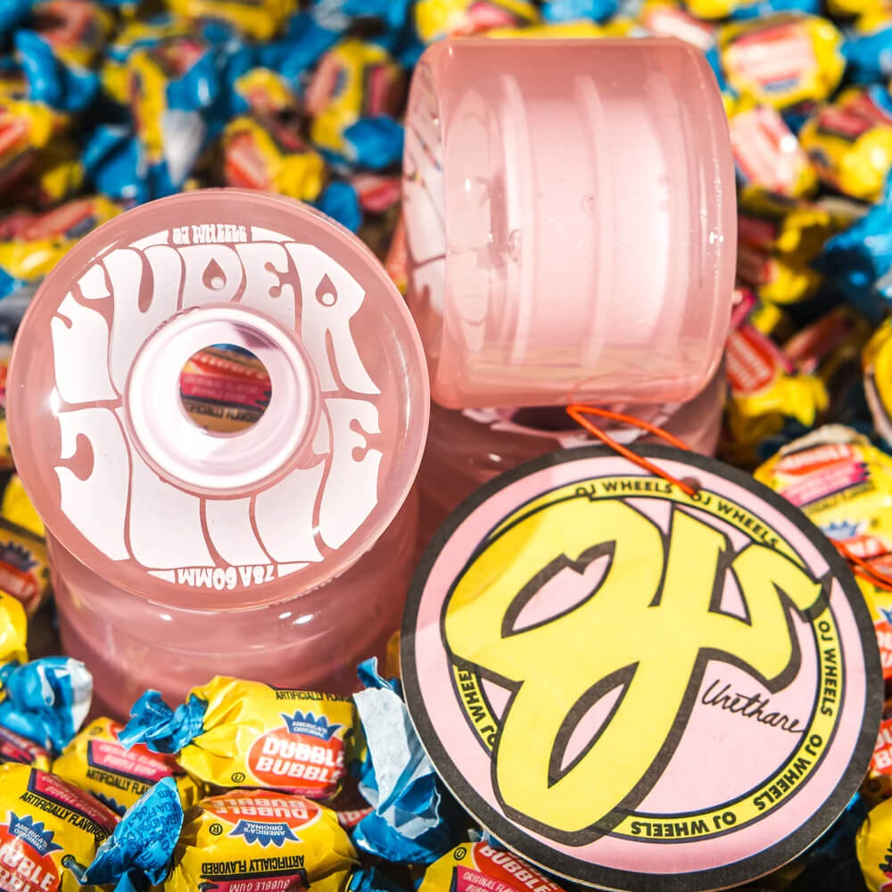 OJ WHEEL オージェー ソフトウィール（クルーザー）SUPER JUICE（78A）BUBBLE GUM TRANSPARENT ピンク 60mm スケートボード スケボー 5
