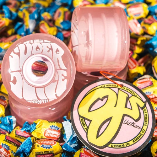 OJ WHEEL オージェー ソフトウィール（クルーザー）SUPER JUICE（78A）BUBBLE GUM TRANSPARENT ピンク 60mm スケートボード スケボー 5