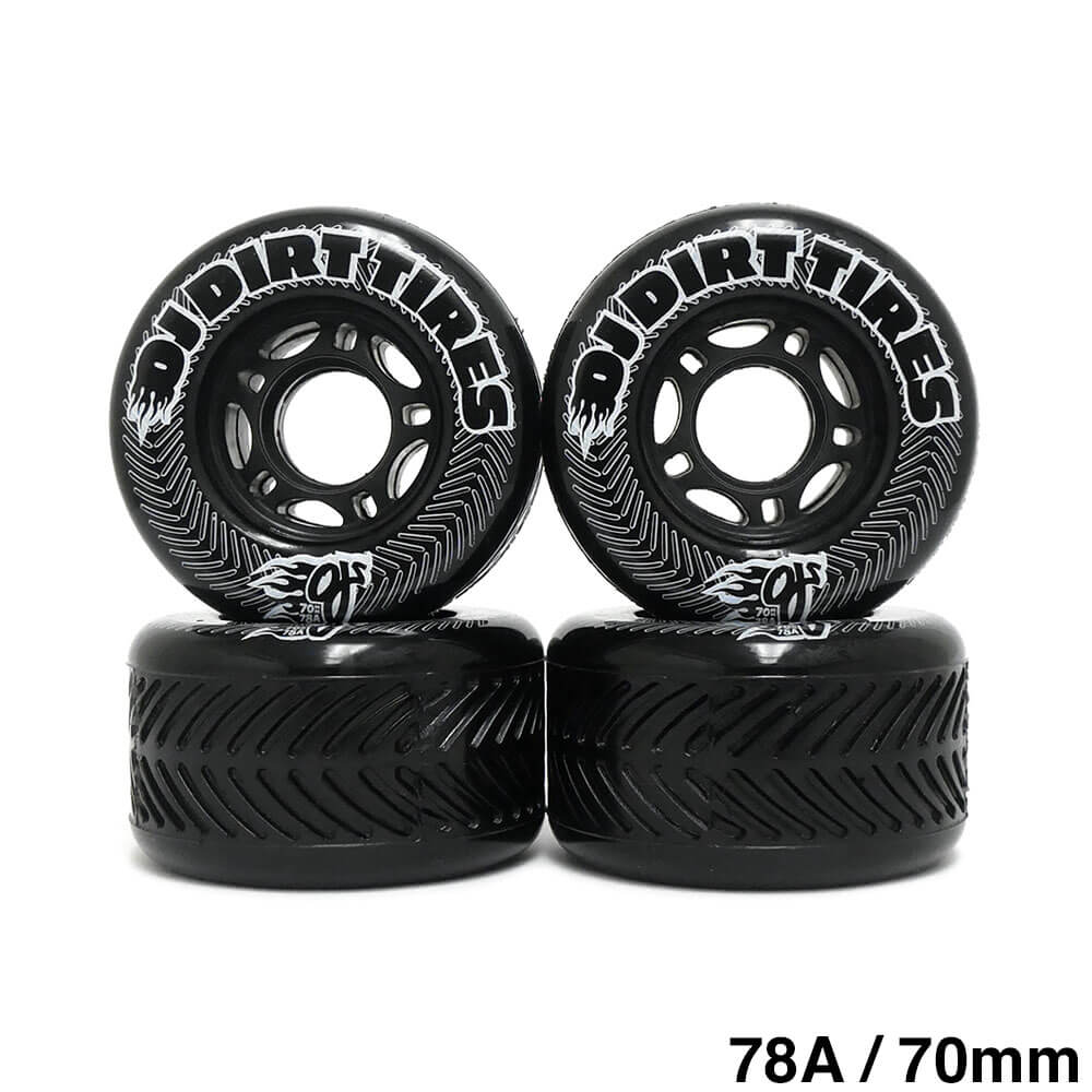 OJ WHEEL オージェー ソフトウィール（クルーザー） THUNDER JUICE（78A）DIRT TIRES VANDALS 黒 70mm スケートボード スケボー 1
