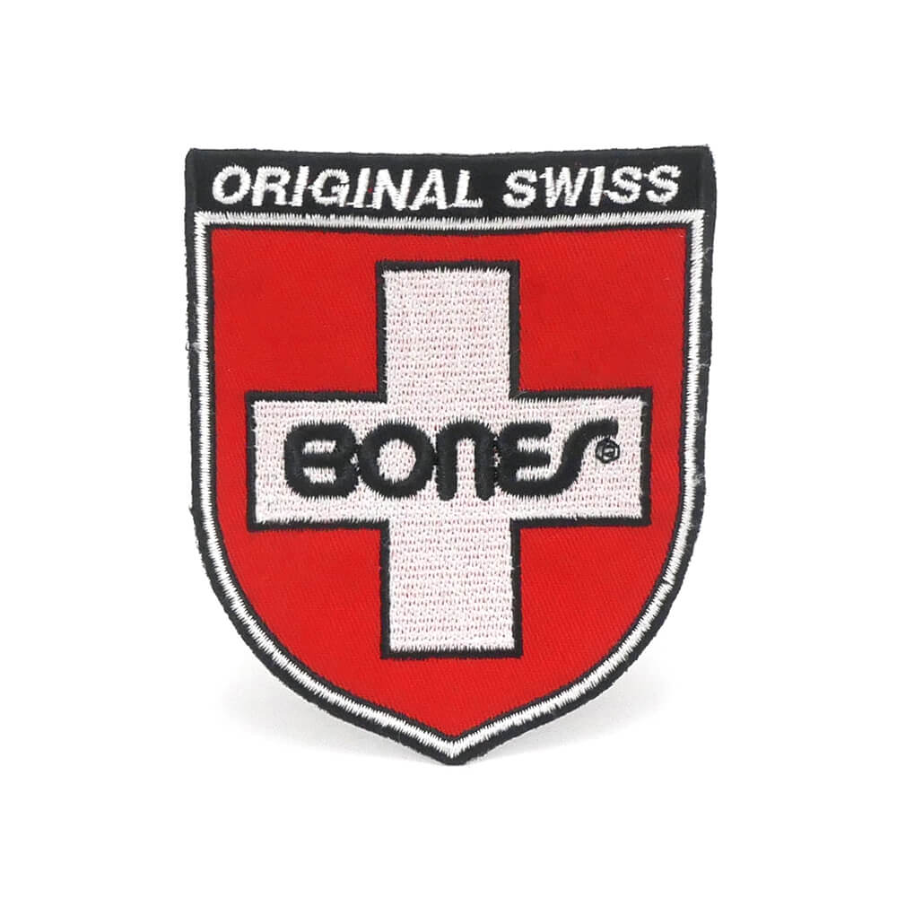 BONES PATCH ボーンズ ワッペン SWISS SHIELD スケートボード スケボー 1