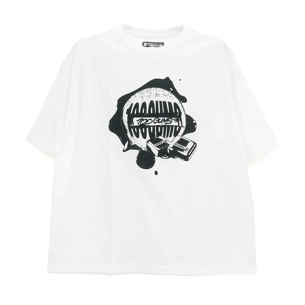100GUMS T-SHIRT 100ガムズ Tシャツ 100GUMS WHITE スケートボード スケボー